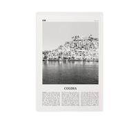NEOHI Colima Black And White, Mexico City Map Travel Landscape Photo Canvas Modern Poster Wall Art Prints Paintings Living Room Bedroom Decor 20x30inch(50x75cm)