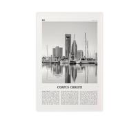 NEOHI Corpus Christi Black And White, Texas, USA City Map Travel Landscape Canvas Modern Poster Wall Art Prints Paintings Living Room Bedroom Decor 16x24inch(40x60cm)