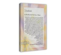 NEOHI DESIDERATA Poem with Mosaic Cross Poster Canvas Art Wall Decor Posters Home Bar Restaurant Garage Cafe Logo Gift 16x24inch(40x60cm)