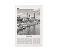 NEOHI Dresden Black And White, Deutchland, Germany, Saxony City Map Travel Landscape Canvas Modern Poster Wall Art Prints Paintings Living Room Bedroom Decor 24x36inch(60x90cm)
