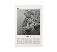 NEOHI Dublin Black And White Sky, City Art, Ireland, Leinster City Map Travel Landscape Canvas Modern Poster Wall Art Prints Paintings Living Room Bedroom Decor 12x18inch(30x45cm)