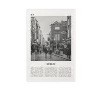 NEOHI Dublin Black And White Street, City Art, Ireland, Leinster City Map Travel Landscape Canvas Modern Poster Wall Art Prints Paintings Living Room Bedroom Decor 24x36inch(60x90cm)