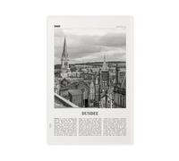 NEOHI Dundee Black And White, Scotland, UK City Map Travel Landscape Canvas Wall Art Posters And Prints Room Aesthetic Bedroom Office Decor 24x36inch(60x90cm)
