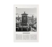 NEOHI Edinburgh Black And White Town, Scotland, UK, United Kingdom City Map Travel Landscape Canvas Wall Art Posters And Prints Room Aesthetic Bedroom Office Decor 20x30inch(50x75cm)