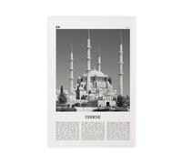 NEOHI Edirne Black And White, Turkey City Map Travel Landscape Canvas Art Wall Decor Posters Home Bar Restaurant Garage Cafe Logo Gift 20x30inch(50x75cm)