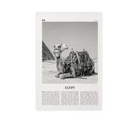 NEOHI Egypt Black And White Camel, Cairo, Arab Republic, Sinai, Africa City Map Travel Landscape Canvas Art Wall Decor Posters Home Bar Restaurant Garage Cafe Logo Gift 16x24inch(40x60cm)
