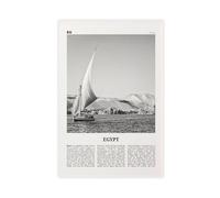 NEOHI Egypt Black And White Ocean, Cairo, Arab Republic, Sinai, Africa City Map Travel Landscape Canvas Wall Art Posters And Prints Room Aesthetic Bedroom Office Decor 24x36inch(60x90cm)