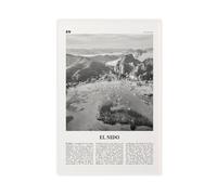NEOHI El Nido Black And White, Palawan, Philippines, Asia City Map Travel Landscape Canvas Art Wall Decor Posters Home Bar Restaurant Garage Cafe Logo Gift 16x24inch(40x60cm)