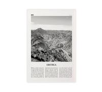 NEOHI Eritrea Black And White, Country Art, Africa, Asmera City Map Travel Landscape Canvas Wall Art Posters And Prints Room Aesthetic Bedroom Office Decor 16x24inch(40x60cm)