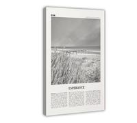 NEOHI Esperance Black And White, Western Australia, Australia City Map Travel Landscape Canvas Art Wall Decor Posters Home Bar Restaurant Garage Cafe Logo Gift 16x24inch(40x60cm)