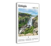 NEOHI Ethiopia African Urban Landscape Tourist Scenery Canvas Modern Poster Wall Art Prints Paintings Living Room Bedroom Decor 24x36inch(60x90cm)