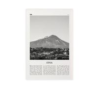 NEOHI Etna Black And White, Italy City Map Travel Landscape Canvas Modern Poster Wall Art Prints Paintings Living Room Bedroom Decor 12x18inch(30x45cm)