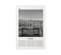 NEOHI Fairfax Black And White Virginia, USA, United States City Map Travel Landscape Canvas Art Wall Decor Posters Home Bar Restaurant Garage Cafe Logo Gift 24x36inch(60x90cm)