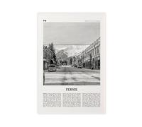 NEOHI Fernie Black And White, British Columbia, Canada City Map Travel Landscape Canvas Art Wall Decor Posters Home Bar Restaurant Garage Cafe Logo Gift 24x36inch(60x90cm)