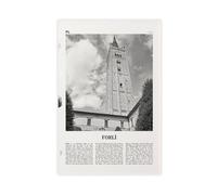 NEOHI Forlì Black And White, Italy City Map Travel Landscape Canvas Wall Art Posters And Prints Room Aesthetic Bedroom Office Decor 16x24inch(40x60cm)