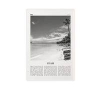 NEOHI Guam Black And White, Country Art, Guåhån, Dededo, Hagåtña, Oceania Retro City Map Travel Landscape Canvas Modern Poster Wall Art Prints Paintings Living Room Bedroom Decor 16x24inch(40x60cm)