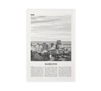 NEOHI Hamilton Black And White Canada View, Ontario, Canada, America Retro City Map Travel Landscape Canvas Modern Poster Wall Art Prints Paintings Living Room Bedroom Decor 20x30inch(50x75cm)
