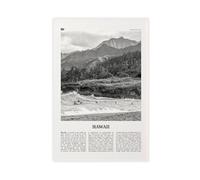 NEOHI Hawaii Black And White Surf, Hawaiian Islands Retro City Map Travel Landscape Canvas Art Wall Decor Posters Home Bar Restaurant Garage Cafe Logo Gift 12x18inch(30x45cm)