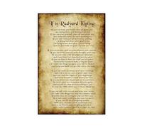 NEOHI IF You Can Keep Your Head - Rudyard Kipling Poem Poetic Distressed Parchment Canvas Wall Art Posters And Prints Room Aesthetic Bedroom Office Decor 12x18inch(30x45cm)