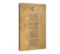 NEOHI Kipling Poem If Rudyard Kipling Inspirational Poem Poster Canvas For Home Office Canvas Wall Art Posters And Prints Room Aesthetic Bedroom Office Decor 12x18inch(30x45cm)