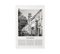 NEOHI La Laguna Black And White, Spain City Travel Landscape Canvas Art Wall Decor Posters Home Bar Restaurant Garage Cafe Logo Gift 16x24inch(40x60cm)