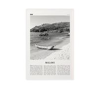 NEOHI Malawi Black And White,Country Art, Africa Retro City Map Travel Landscape Canvas Art Wall Decor Posters Home Bar Restaurant Garage Cafe Logo Gift 12x18inch(30x45cm)