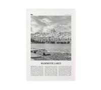 NEOHI Mammoth Lakes Black And White, California, USA, United States Retro City Map Travel Landscape Canvas Wall Art Posters And Prints Room Aesthetic Bedroom Office Decor 16x24inch(40x60cm)