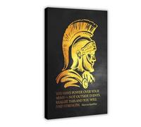 NEOHI Marcus Aurelius Quotes - YOU HAVE POWER OVER YOUR MIND Motivational Quote Art Print. Gold Old World Canvas Modern Poster Wall Art Prints Paintings Living Room Bedroom Decor 12x18inch(30x45cm)