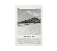 NEOHI Mission Beach Black And White Queensland, Australia City Travel Landscape Canvas Modern Poster Wall Art Prints Paintings Living Room Bedroom Decor 20x30inch(50x75cm)