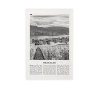 NEOHI Okanagan Black And White, British Columbia, Canada City Travel Landscape Canvas Art Wall Decor Posters Home Bar Restaurant Garage Cafe Logo Gift 24x36inch(60x90cm)