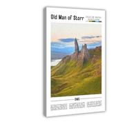 NEOHI Old Man of Storr Isle Of Skye, Scotland Around World Travel Landscape of Famous European Cities Canvas Wall Art Posters And Prints Room Aesthetic Bedroom Office Decor 20x30inch(50x75cm)