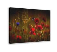 NEOHI Poppy, Wildflowers, Red Poppies, Red Flowers, Summer Mood Healing Canvas Wall Art Posters And Prints Room Aesthetic Bedroom Office Decor 20x30inch(50x75cm)