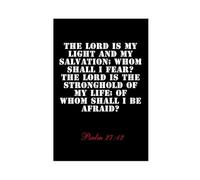 NEOHI Psalm 27 12 The LORD Is My Light And My Salvation; Whom Shall I Fear Bible Black And White Canvas Art Wall Decor Posters Home Bar Restaurant Garage Cafe Logo Gift 20x30inch(50x75cm)