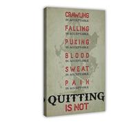NEOHI Quitting Is Not Crawling Falling Puking Blood Sweat Pain Motivation Quotes Canvas Wall Art Posters And Prints Room Aesthetic Bedroom Office Decor 12x18inch(30x45cm)