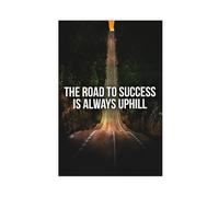 NEOHI Road To Success Office Motivational Inspirational Succeed Quote Sign, Entrepreneur Office Living Bed Canvas Modern Poster Wall Art Prints Paintings Living Room Bedroom Decor 12x18inch(30x45cm)