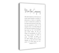 NEOHI Romans 8 35-39 More Than Conquerors Black And White Bible Canvas Wall Art Posters And Prints Room Aesthetic Bedroom Office Decor 16x24inch(40x60cm)