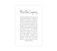 NEOHI Romans 8 35-39 More Than Conquerors Black And White Bible Canvas Wall Art Posters And Prints Room Aesthetic Bedroom Office Decor 20x30inch(50x75cm)