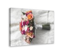 NEOHI Rose Bouquet, Wedding Bouquet, Multi-colored Roses, Beautiful Bouquet, Wedding Mood Healing Canvas Wall Art Posters And Prints Room Aesthetic Bedroom Office Decor 12x18inch(30x45cm)