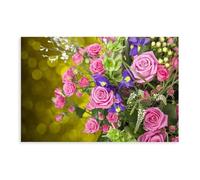 NEOHI Rosebuds, Pink Roses, Flowers, Mood Healing Canvas Modern Poster Wall Art Prints Paintings Living Room Bedroom Decor 20x30inch(50x75cm)