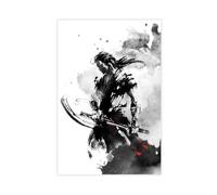 NEOHI Samurai Japanese Vertical Miyamoto Musashi Canvas Modern Poster Wall Art Prints Paintings Living Room Bedroom Decor 16x24inch(40x60cm)