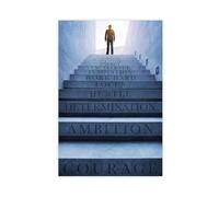 NEOHI Steps To Success Ladder Motivational Canvas Modern Poster Wall Art Prints Paintings Living Room Bedroom Decor 12x18inch(30x45cm)