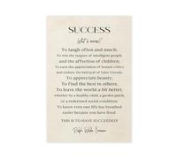 NEOHI Success Poem by Ralph Waldo Emerson Canvas Inspirational Quote Wall Art, Literary Quote Canvas Wall Art Posters And Prints Room Aesthetic Bedroom Office Decor 16x24inch(40x60cm)