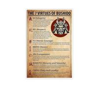 NEOHI The 7 Virtues Of Bushido Samurai Canvas Modern Poster Wall Art Prints Paintings Living Room Bedroom Decor 16x24inch(40x60cm)