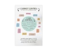 NEOHI What I Can And Cannot Control, Therapy Office Canvas Decor, Calming Down Corner, School Counselor Canvas Modern Poster Wall Art Prints Paintings Living Room Bedroom Decor 12x18inch(30x45cm)