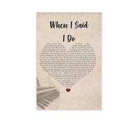 NEOHI When I Said I Do Lyric Canvas Wall Art Posters And Prints Room Aesthetic Bedroom Office Decor 12x18inch(30x45cm)