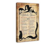 NEOHI Witch’s Home - Rules of The House Vintage Room Aesthetics Canvas Modern Poster Wall Art Prints Paintings Living Room Bedroom Decor 24x36inch(60x90cm)