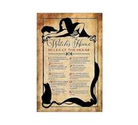NEOHI Witch’s Home - Rules of The House Vintage Room Aesthetics Canvas Wall Art Posters And Prints Room Aesthetic Bedroom Office Decor 16x24inch(40x60cm)