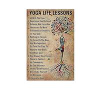 NEOHI Yoga Yoga Life Lessons Namaste Chakra Canvas Modern Poster Wall Art Prints Paintings Living Room Bedroom Decor 12x18inch(30x45cm)