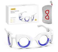 NEOISM Motion Sickness Glasses, Car Sickness Glasses with Red Pattern Bag