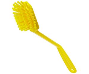 neoLab 2-7595 Washing-Up Brush Medium, Bristle Length 23, 35 mm x 60 mm x 255 mm Polypropylene/PBT Yellow